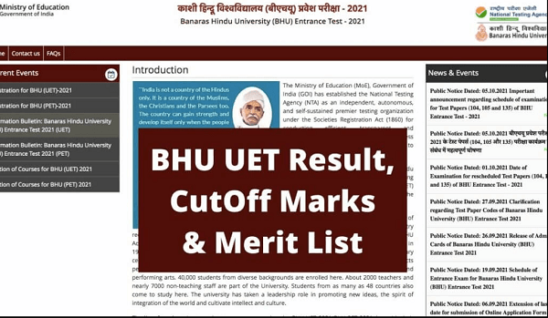 BHU UET Result 2021