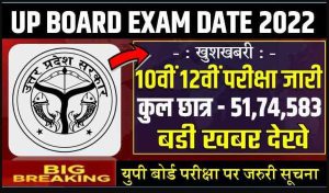 UP Board Exam Date : युपी बोर्ड की परीक्षा तिथि घोषित 10वीं 12वीं मे कुल 5174583 छात्र देगे परीक्षा