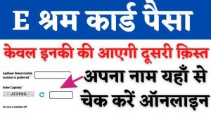 E श्रम कार्ड : केवल अभी इतने लोगो की ही आएगी दूसरी क़िस्त, यहाँ से चेक करे आपका नाम है या नहीं