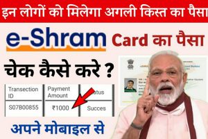 E Shram Card 2022: की पहली क़िस्त का पैसा नहीं मिला तो जल्दी ये काम करें