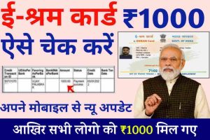 E Shram Card Payment List 2024: सभी लोगो के खाते में आ गए 1000 रूपए, यहाँ देखे लिस्ट