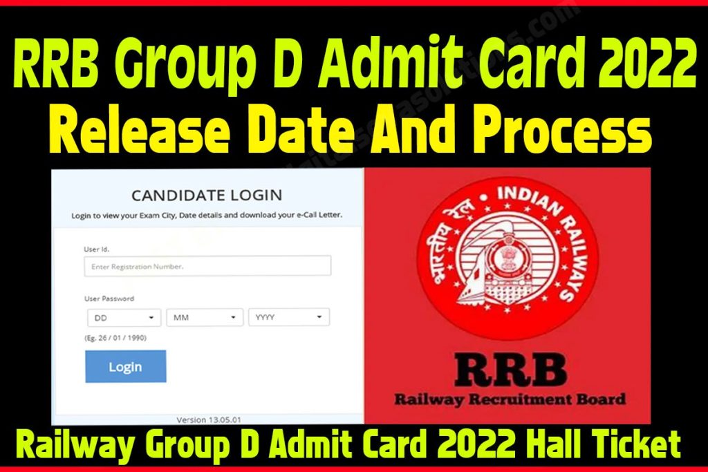 RRB Group D Admit Card 2022 Exam date, Hall Ticket Download