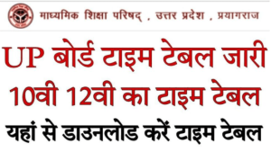 UP Board 10th 12th Time Table 2022 यूपी बोर्ड टाइम टेबल जारी यहां से करें डाउनलोड