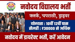 नवोदय विद्यालय भर्ती : 3800 से अधिक चपरासी क्लर्क और विभिन्न पदों पर 10वीं 12वीं पास के लिए बंपर भर्ती, जानिए पूरी प्रक्रिया