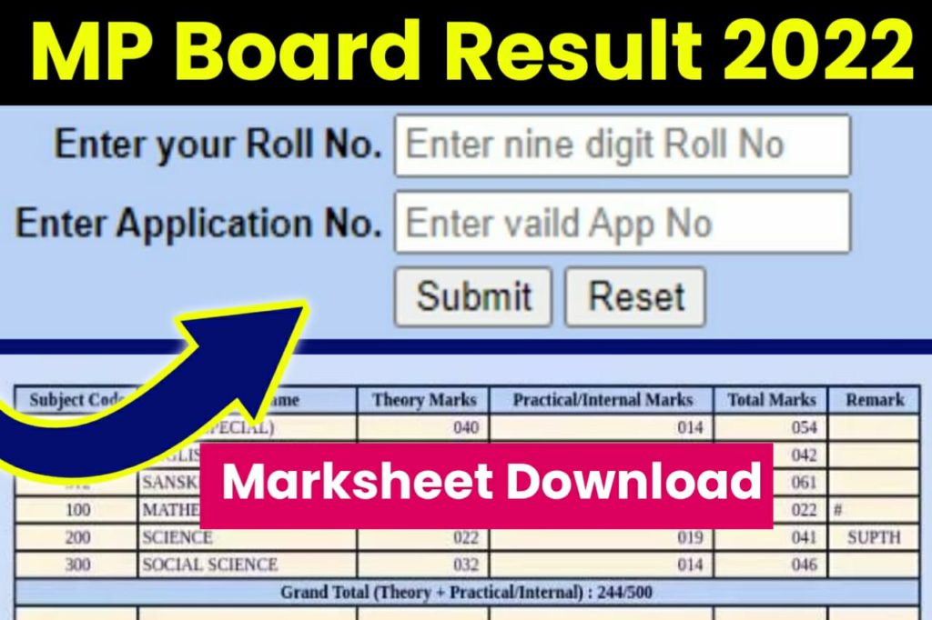 MP Board Result 2022