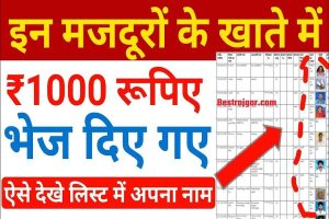 E Shram Card Payment List: सभी लोगो के खाते में आ गए 1000 रूपए, यहाँ से अपना नाम चेक करे