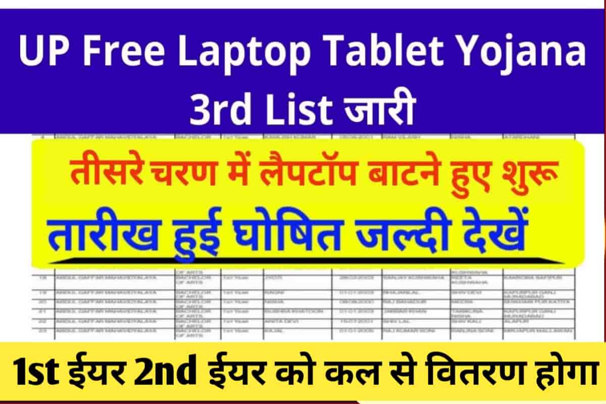 UP Free Laptop Tablet Yojana