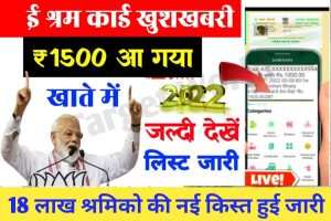 E Shram Card 2nd Payment :दूसरी किस्त पर 3000 हजार मिलेंगे लिस्ट देखें