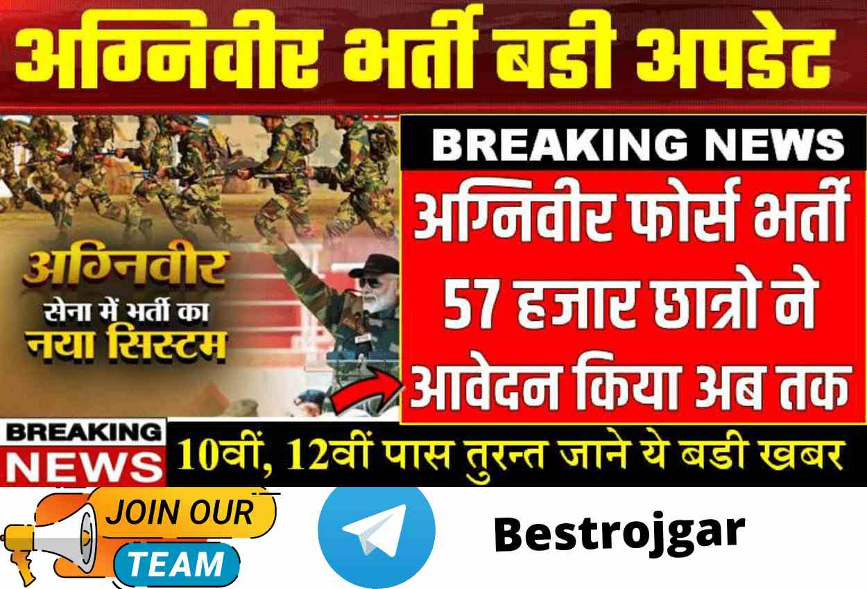 Agniveer Bharti Big Update: Agniveer Force Recruitment Now big news has come, so far 57 thousand students have applied