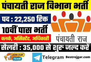 Panchayati Raj Department Recruitment: Recruitment salary starts from 35 thousand for 22,250 posts for 10th 12th pass