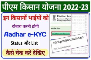 PM Kisan Yojana E-KYC List Check: This work is necessary before the next installment