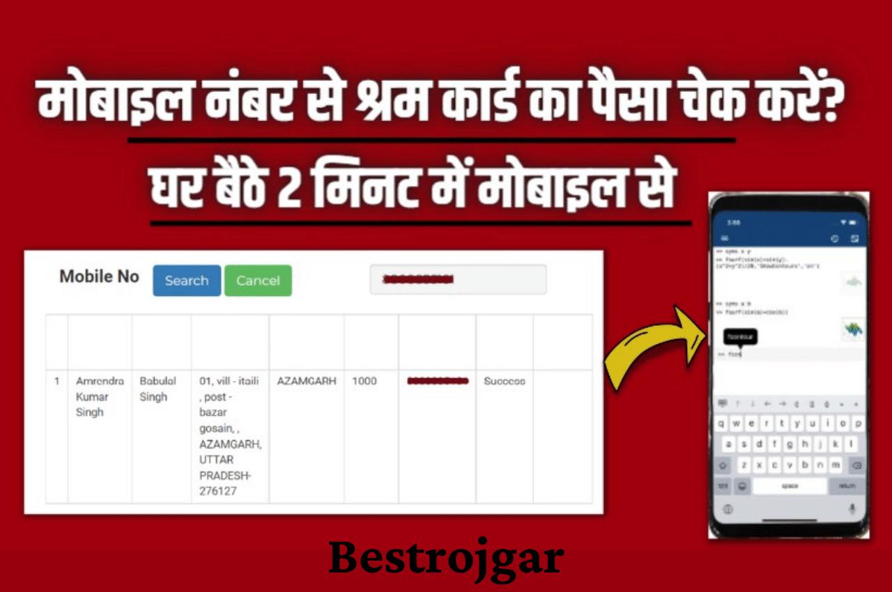 How To Check Balance In E Shram Card Online 2022