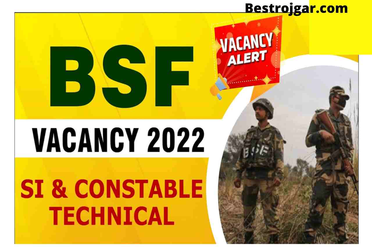 BSF SI Constable Online Form 2022