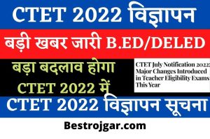 CTET 2022 Big Update: Short notification of CTET exam released, application process soon, exam will be held in December