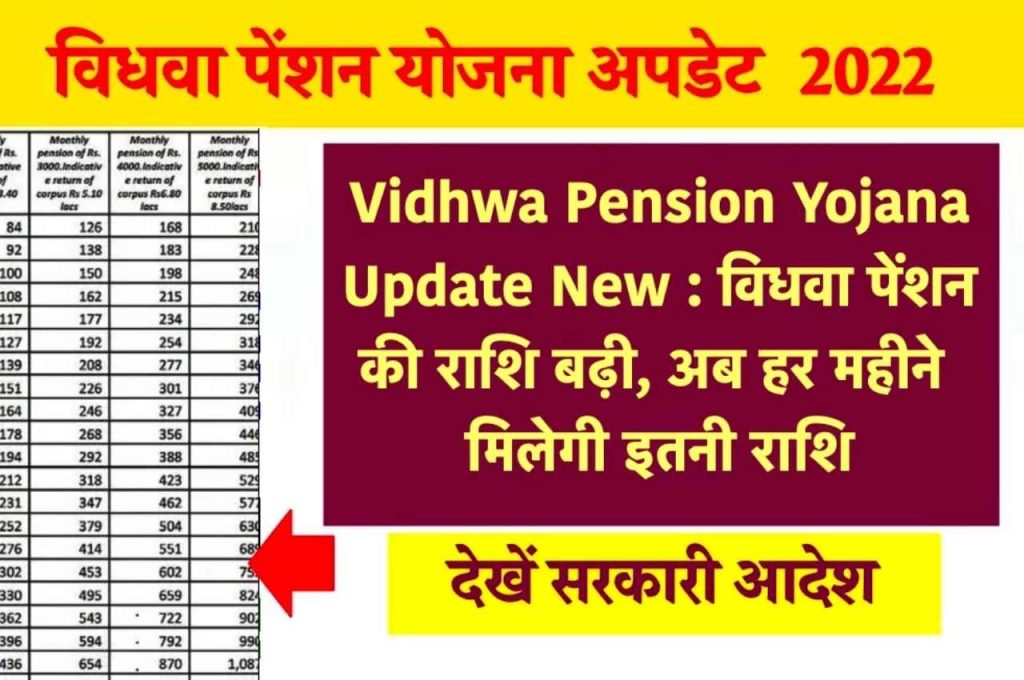 Vidhwa Pension Yojana Update New