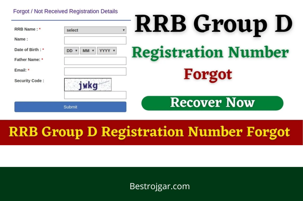 RRB Group D Registration Number Forgot