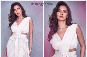 Video: Esha Gupta wore patriotic colors, waved the tricolor in this style wearing a suit