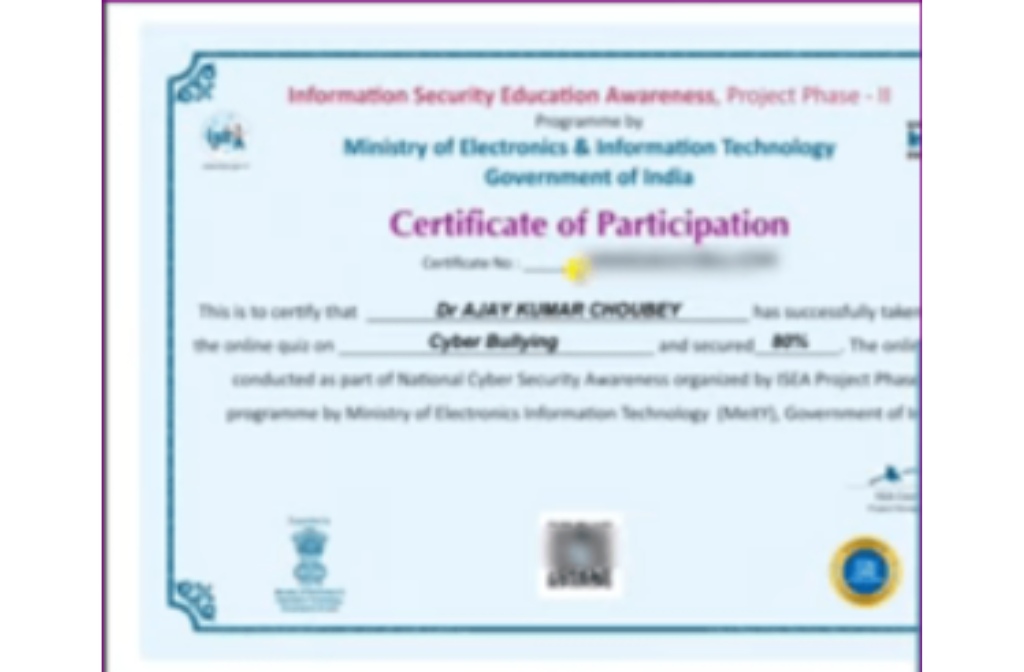 Free Certificate Government Of India 