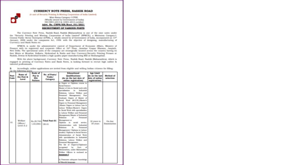 SPMCIL Recruitment 2022