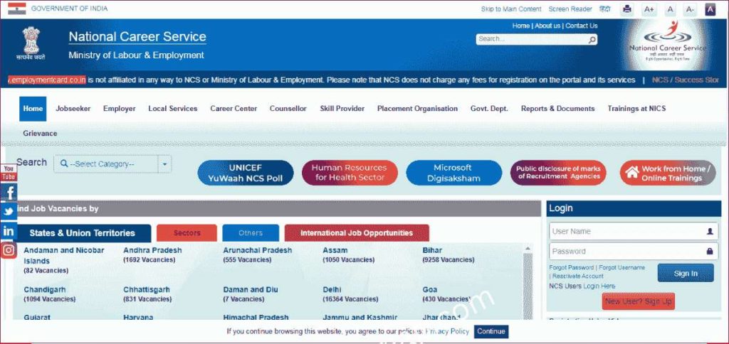 Govt of India Ministry Jobs