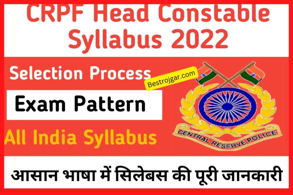 CRPF Head Constable Syllabus 2022