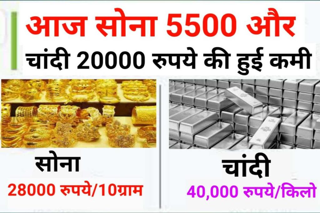 Gold Decreased By Rs 5500 And Silver By Rs 20000