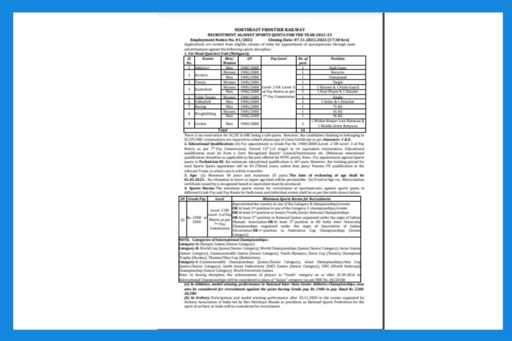 Railway Vacancy 2023