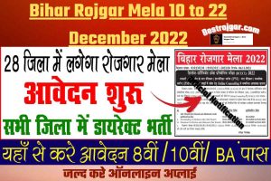 Bihar Rojgar Mela 10 to 22 December 2022:- बिहार रोजगार मेला के बाद जिला स्तरीय रोजगार मेला लगेगा।