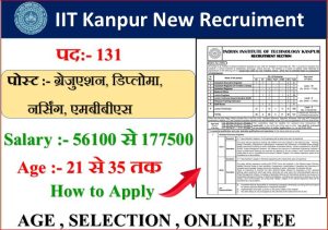 Sarkari Naukari IIT Kanpurमें जूनियर इंजीनियर सहित 131 पदों पर निकली भर्ती, उम्मीदवार 9 जनवरी तक करें आवेदन