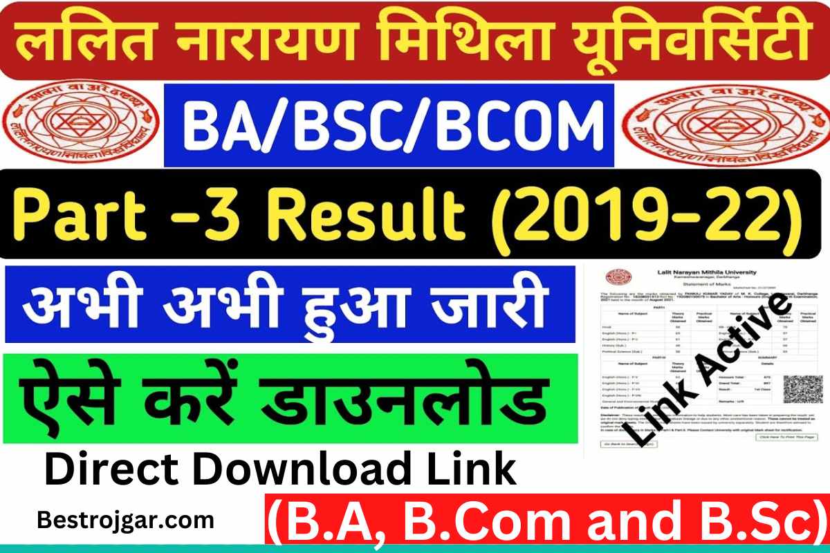 LNMU Part 3 Result 2019-22