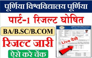 Purnea University Part 1 Result 2024 out– BA, B.Sc, B.Com direct check results