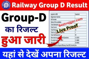 Result Declared Railway Group D:-  रिजल्ट घोषित, यहां चेक करें रिजल्ट और कटऑफ