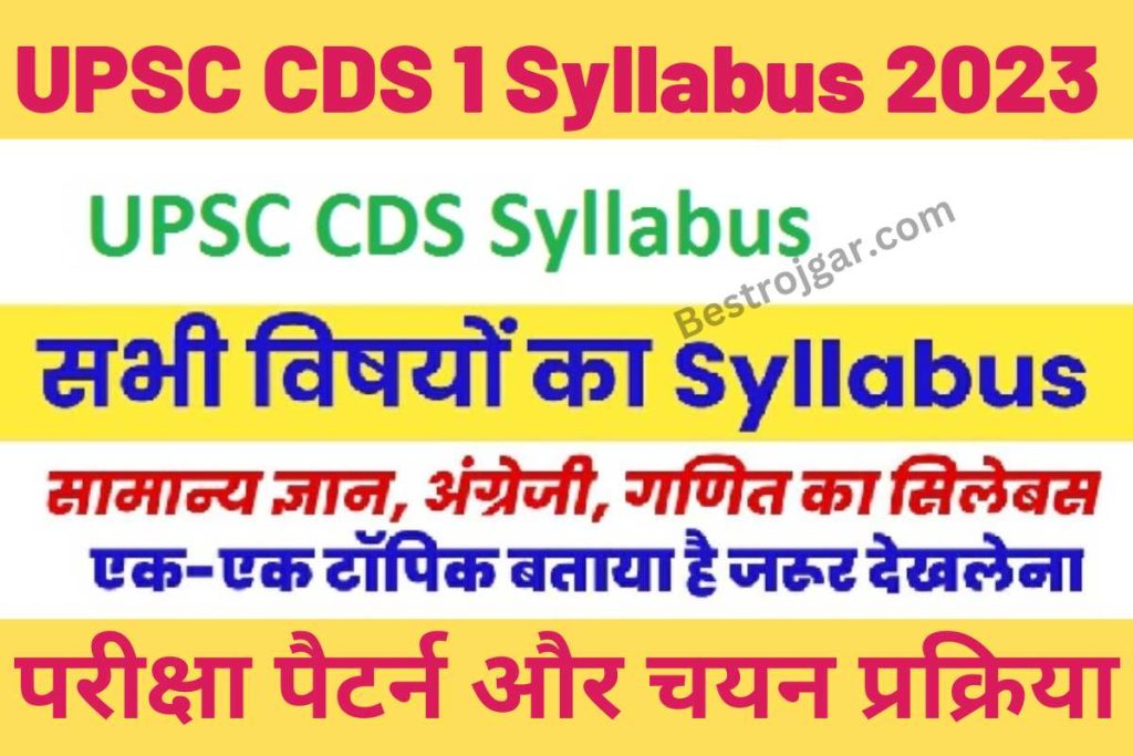 UPSC CDS 1 Syllabus 2023