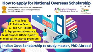 National Overseas Scholarship Apply 2024 | राष्ट्रीय विदेश छात्रवृत्ति योजना 2024 |