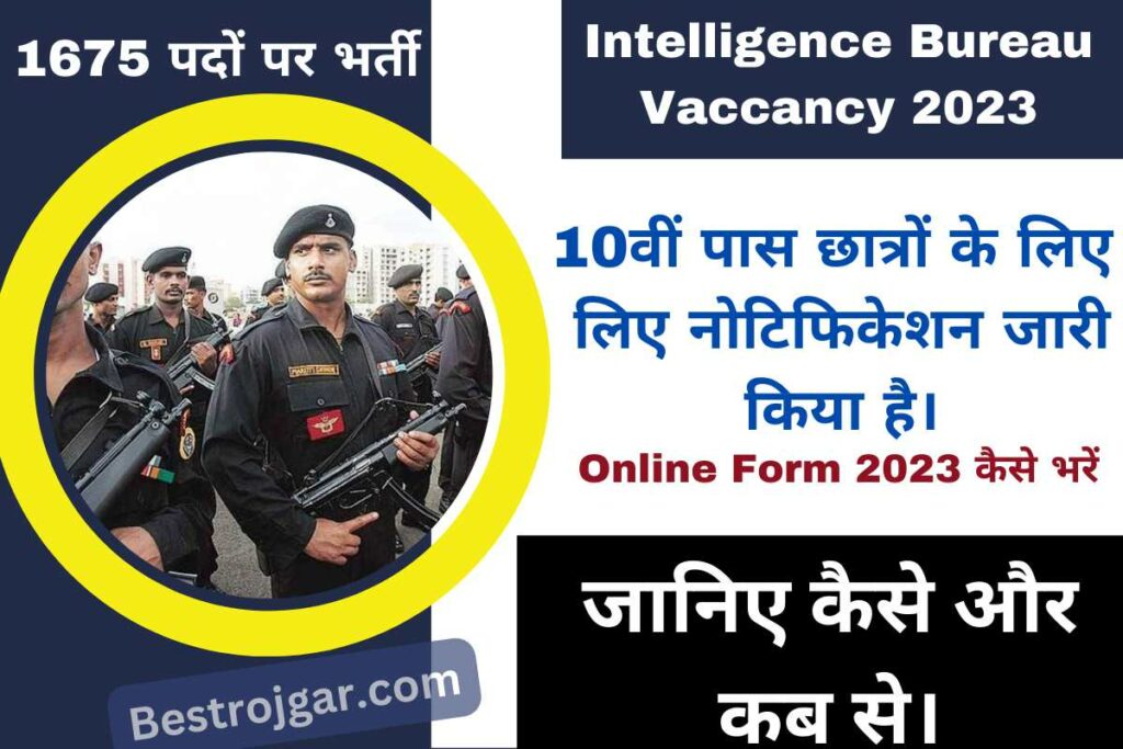 Intelligence Bureau Vaccancy 2023