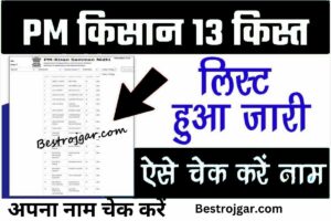 PM Kisan13 installments Final List:- अपना नाम चेक करें