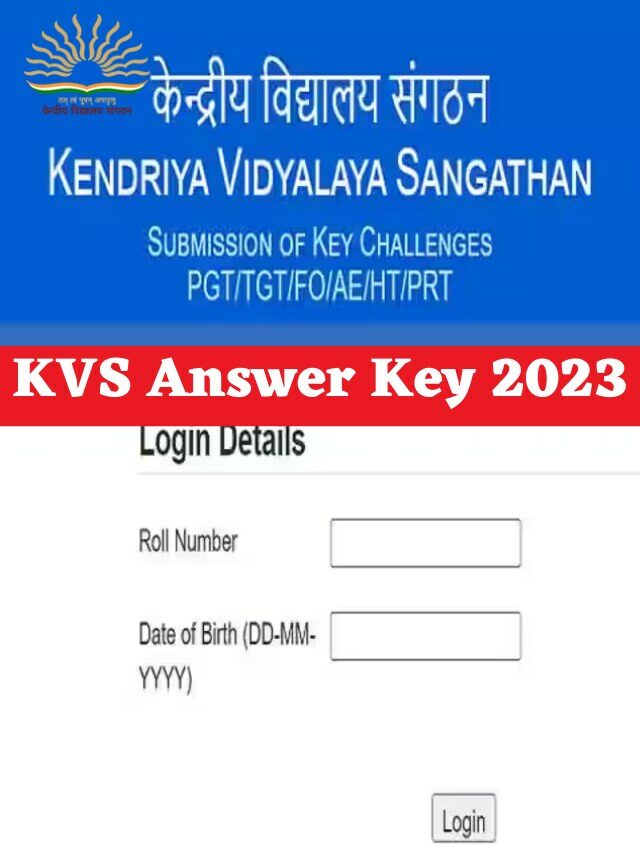 KVS Answer Key 2023 out