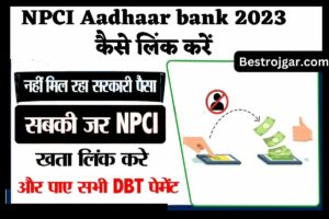 NPCI Aadhaar bank 2023 कैसे लिंक करें, एनपीसीआई क्या है, एनपीसीआई बैंक खाते से लिंक करें, एनपीसीआई के माध्यम से डीबीटी