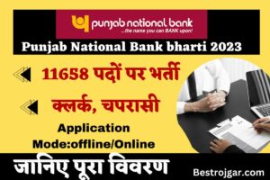 Punjab National Bank bharti 2023:- क्लर्क, चपरासी के 11658 पदों पर भर्ती, जानें apply process