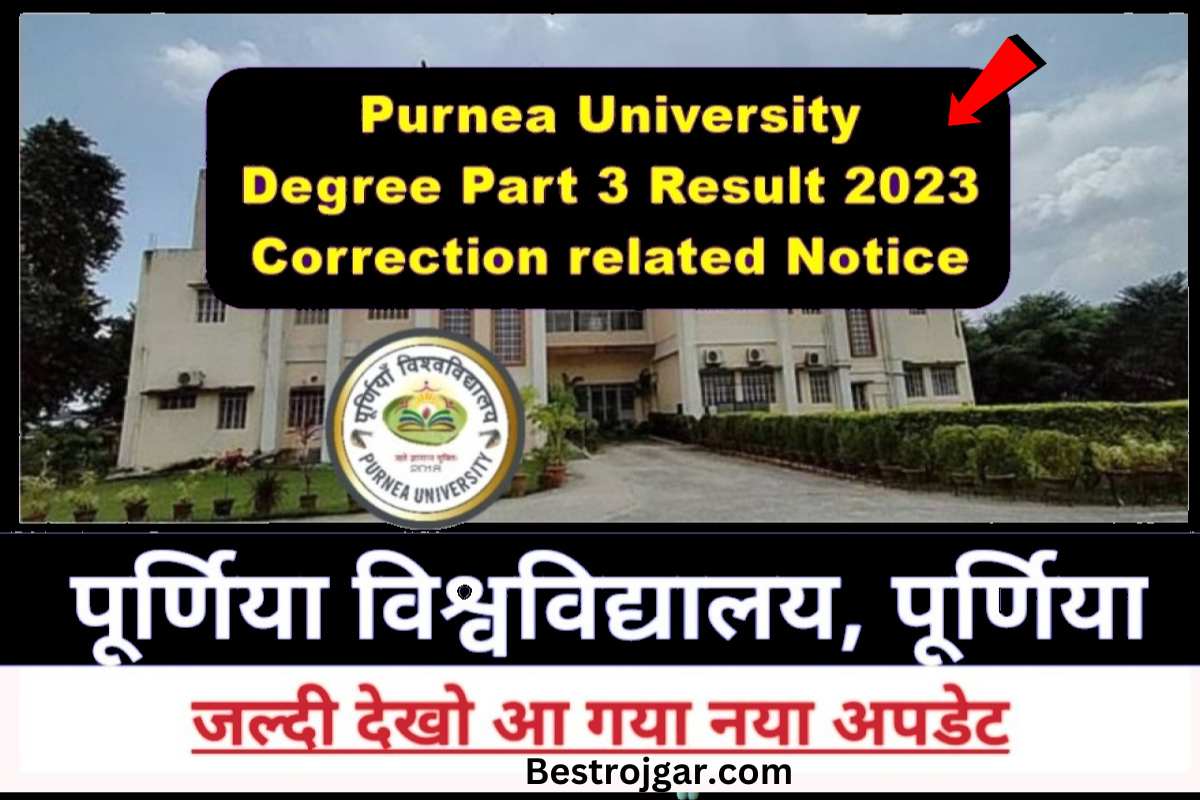 Purnea University Degree Part 3 Result 2023