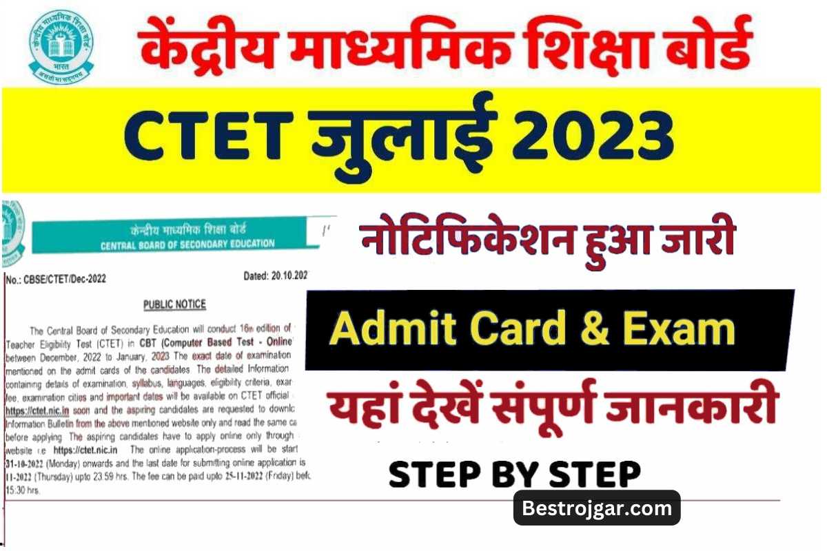 CTET 2023 exam Date