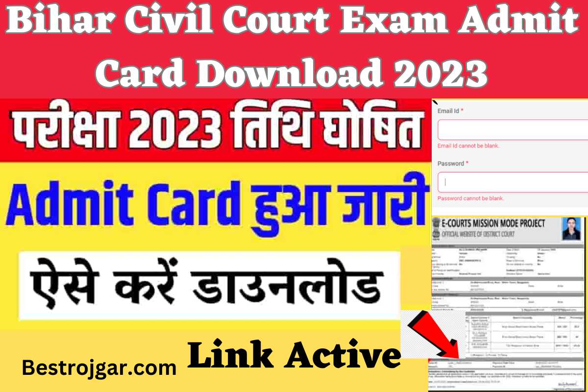 Bihar Civil Court Exam Admit Card Download 2023