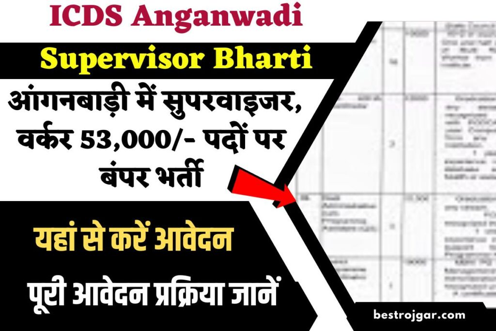 ICDS Anganwadi Supervisor Bharti