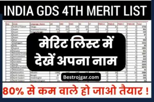 India GDS 4th Merit List 2023 Download