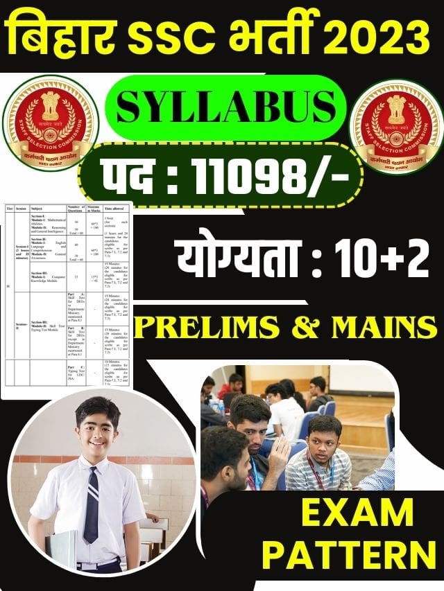 Bihar SSC Inter Level Syllabus 2023: प्रारंभिक और मुख्य परीक्षा, परीक्षा पैटर्न |