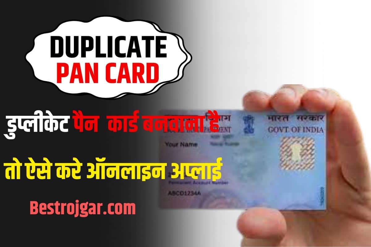 Duplicate Pan Card Application Process