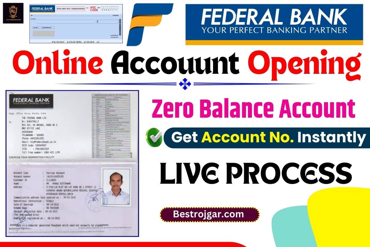 Federal Bank Zero Balance Account Opening