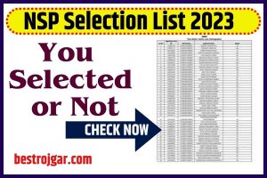 NSP Selection List 2023: Check Selected Applicants List, Download PDF @www.scholarships.gov.in