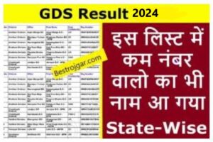 Indian Post Office Merit List, ग्रामीण डाक सेवक राज्य-वार मेरिट सूची देखें