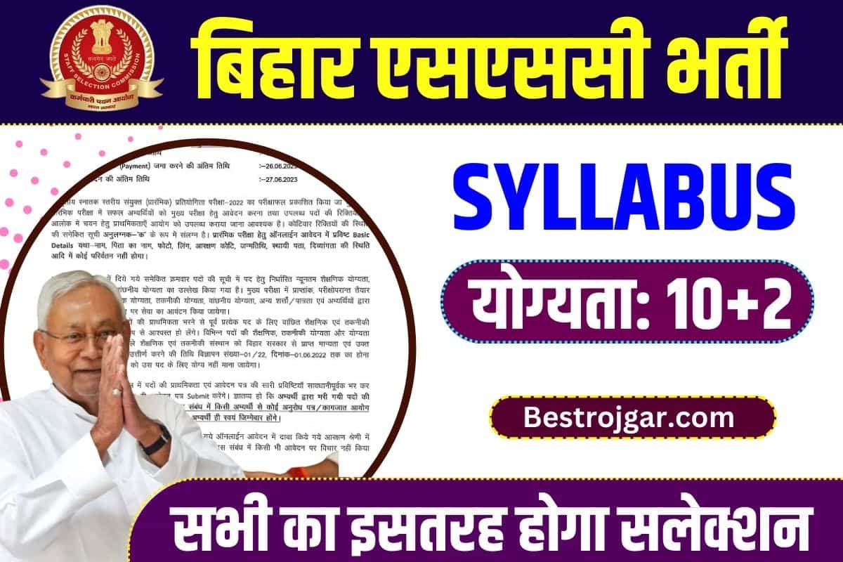 Bihar SSC Inter Level Syllabus 2023